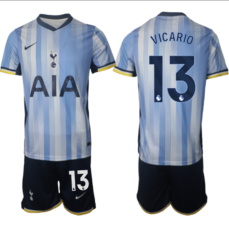 Men 2024-2025 Club Tottenham away Blue #13 Soccer Jersey->tottenham jersey->Soccer Club Jersey